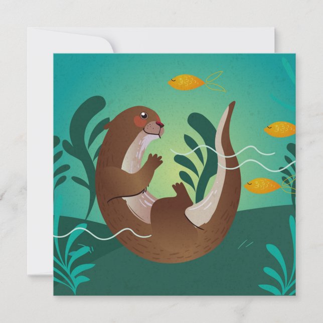 Carte de vacances Cute Otter (Devant)