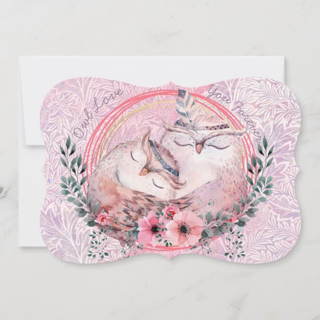 Carte de vacances Cute Owls (Devant)