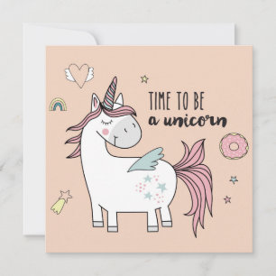 Carte de vacances Cute Unicorn