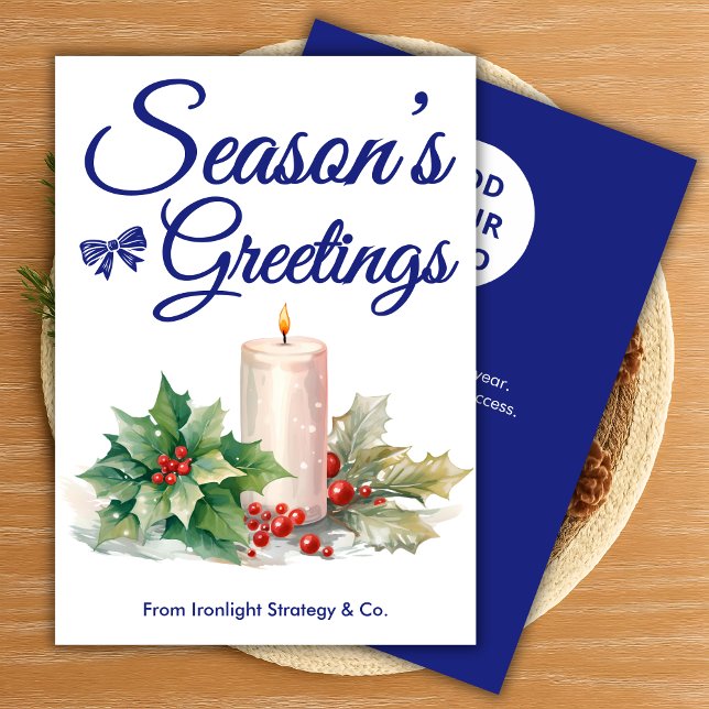 Carte de vacances d'affaires moderne avec marque (Créateur téléchargé)