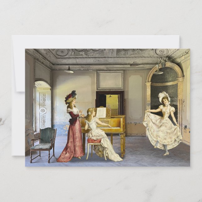 Carte de vacances Dancing Girl Flat (Devant)