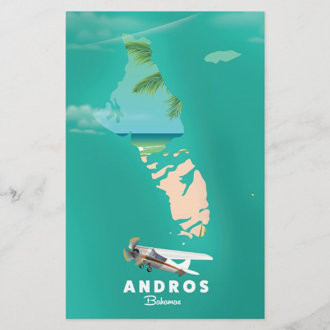 Carte de vacances d'Andros Bahamas. (Devant)