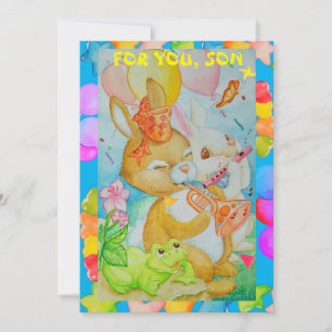 Carte de vacances d'anniversaire d'un fils