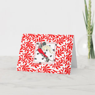 Carte de vacances Dapple Dachshund NOEL de Gullive