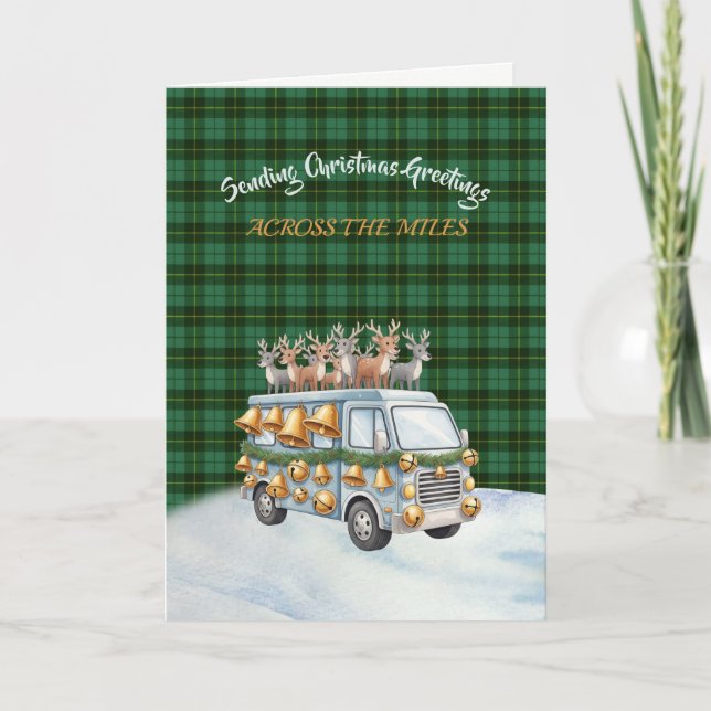 Carte de vacances de chasse Wallace à tartan (Devant)