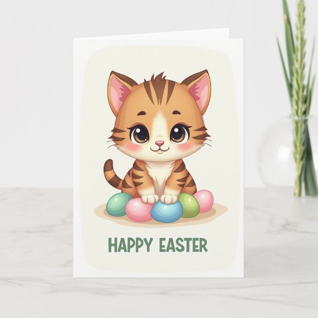 Carte de vacances de chaton mignon (Devant)