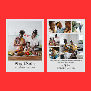 Carte de vacances de collection photo minimaliste