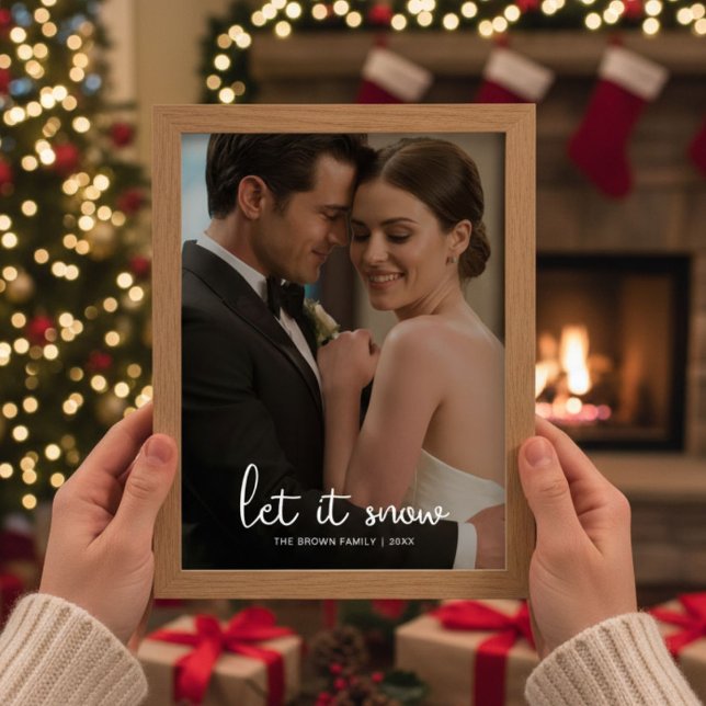 Carte de vacances de couple cosy Let It Snow (Créateur téléchargé)