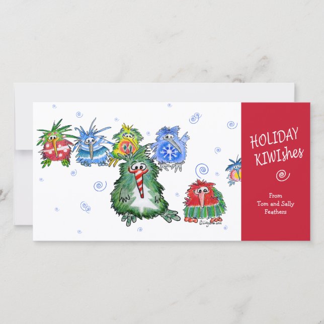 Carte de vacances de dessin animé KIWIshes (Devant)