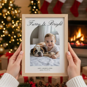 Carte de vacances de famille douillette Furry & Br