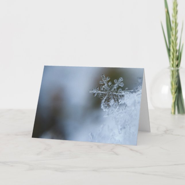 Carte de vacances de flocon de neige (Devant)