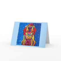 Carte de vacances de Furries de neige par des