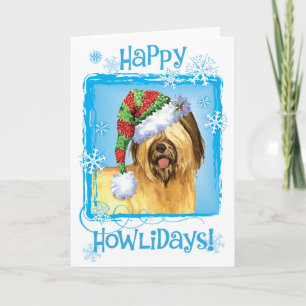 Carte de vacances de Happy Howlidays Briard