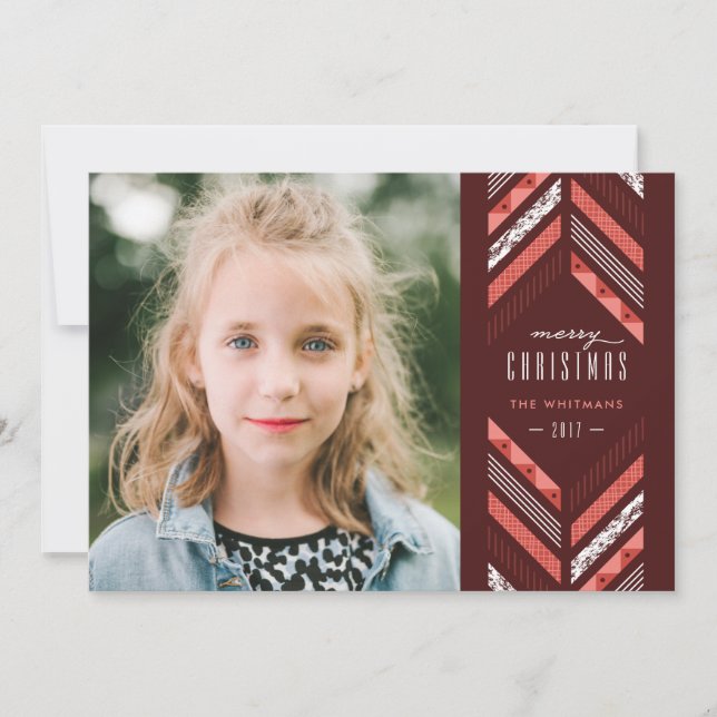 Carte de vacances de la bande de Herringbone - Mar (Devant)