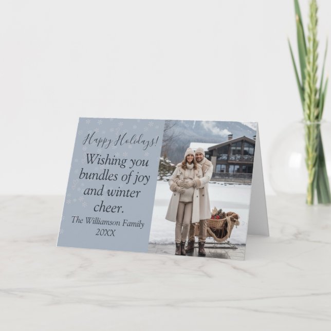 Carte de vacances de la famille de souhaits (Devant)