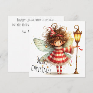 Carte de vacances de la fée Candy Cane