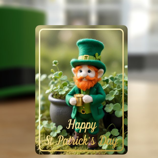 Carte de vacances de la Saint Patrick de la Saint- (Happy St Patrick's Day Card with space for your greeting on the reverse)