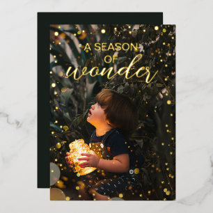 Carte de vacances de la saison de Wonder Gold Foil