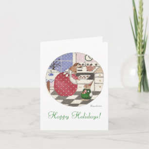 Carte de vacances de lapin de biscuits de cuisson