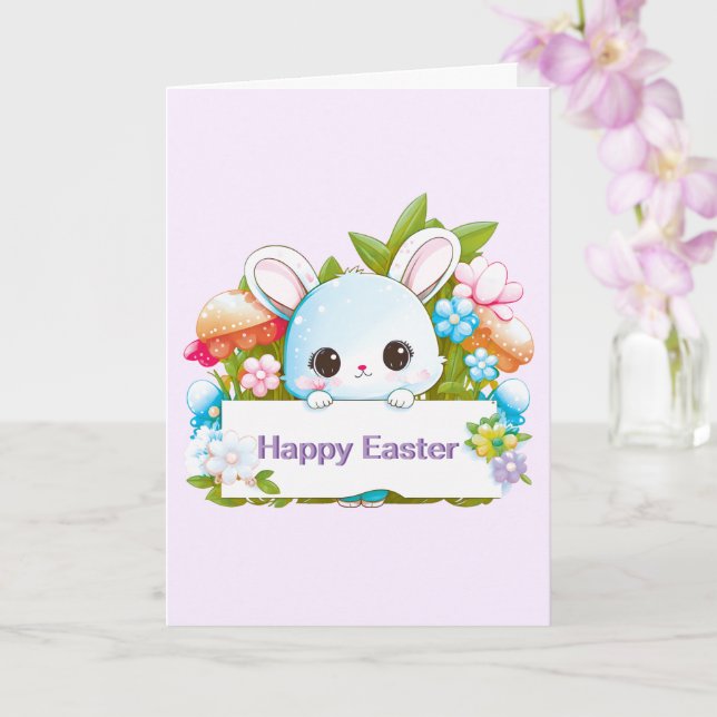 Carte de vacances de lapin de Pâques (Orchidée)