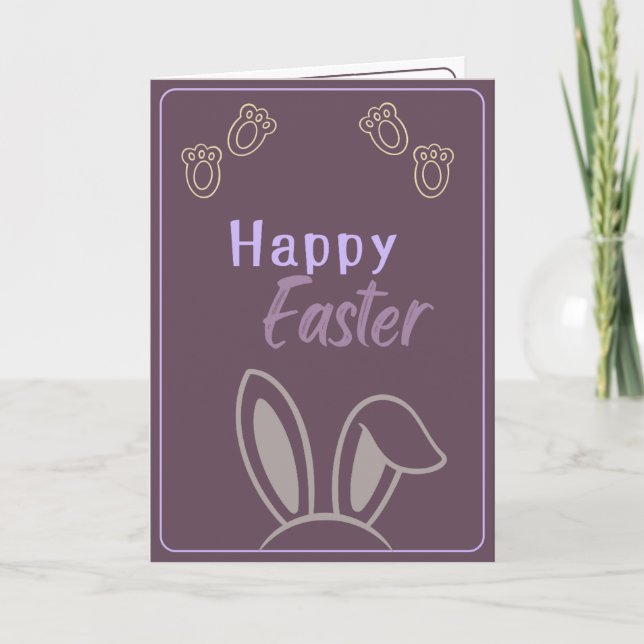 Carte de vacances de lapin mignon (Devant)