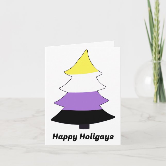 Carte de vacances de l'arbre de Holigay de fierté  (Devant)
