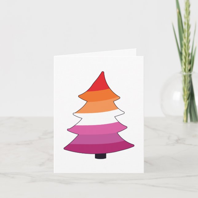 Carte de vacances de l'arbre de Holigay de la fier (Devant)