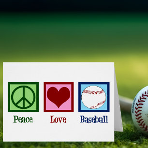 Carte de vacances de l'équipe de baseball Peace Lo