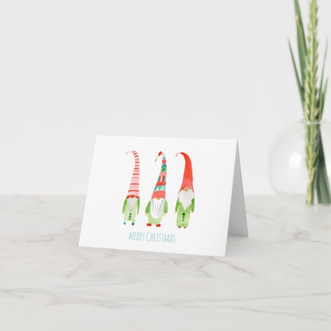 Carte de vacances de lutins mignons (Devant)