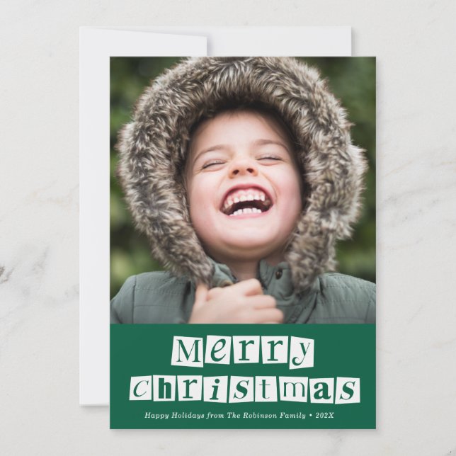 carte de vacances de noël (Devant)