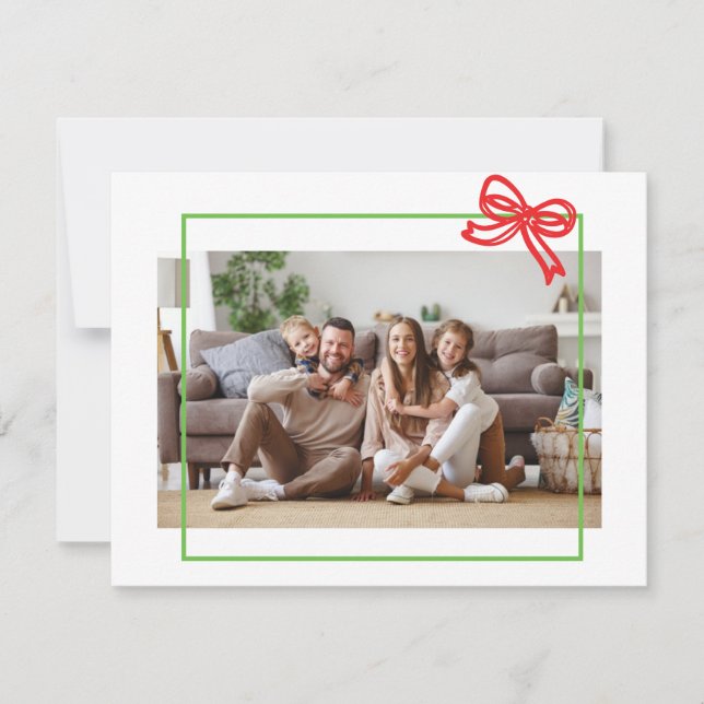 Carte de vacances de Noël à cadre simple (Devant)
