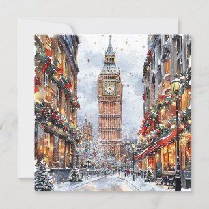 Carte de vacances de Noël à Londres