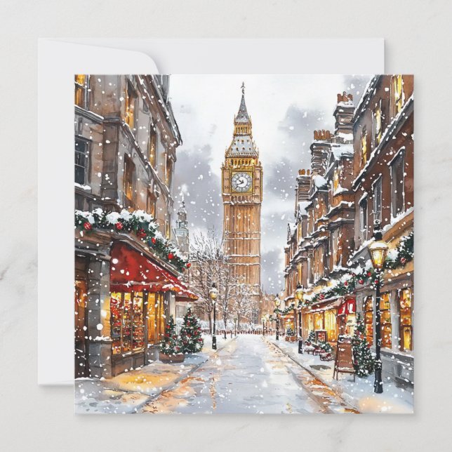 Carte de vacances de Noël à Londres (Devant)