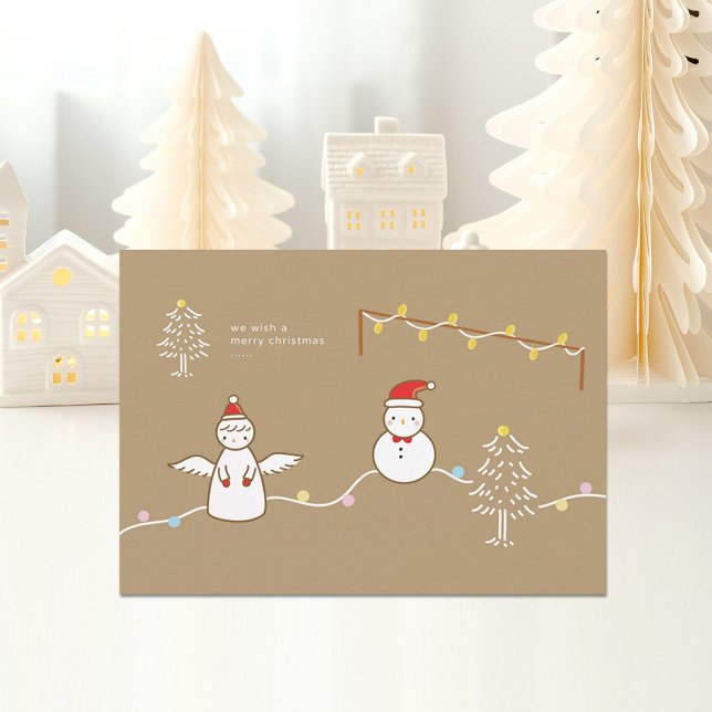 Carte de vacances de Noël à plat (Créateur téléchargé)