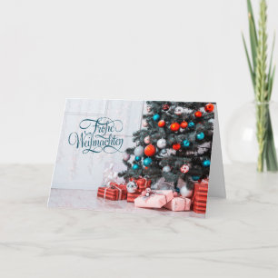 Carte de vacances de Noël allemand Baubles Tree