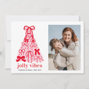 Carte de vacances de Noël avec photo d'arbre de No