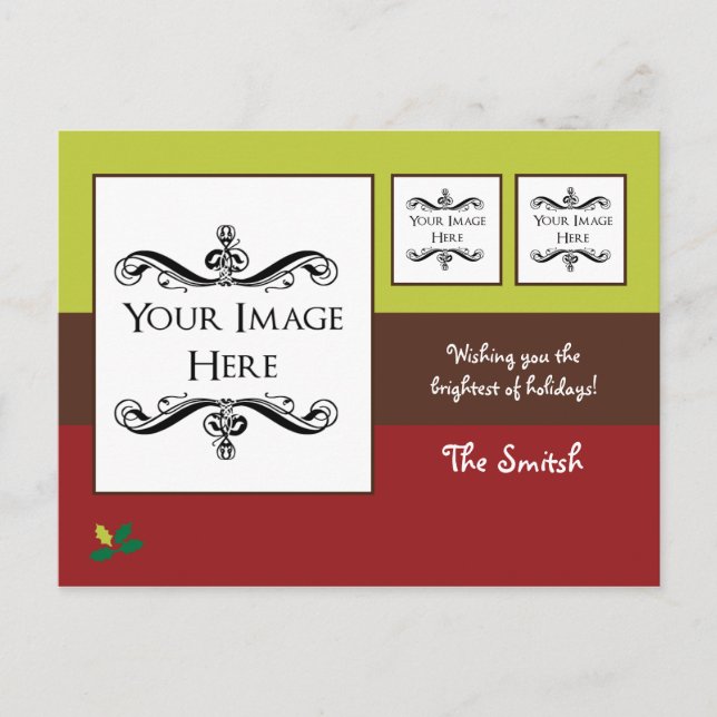 Carte de vacances de Noël avec votre photo (Devant)