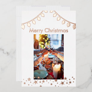 Carte de vacances de Noël, carte de vacances de Fo