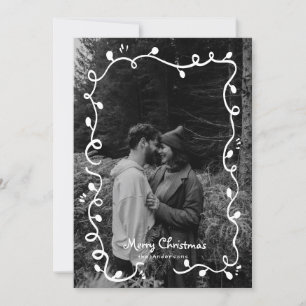 Carte de vacances de Noël croquée