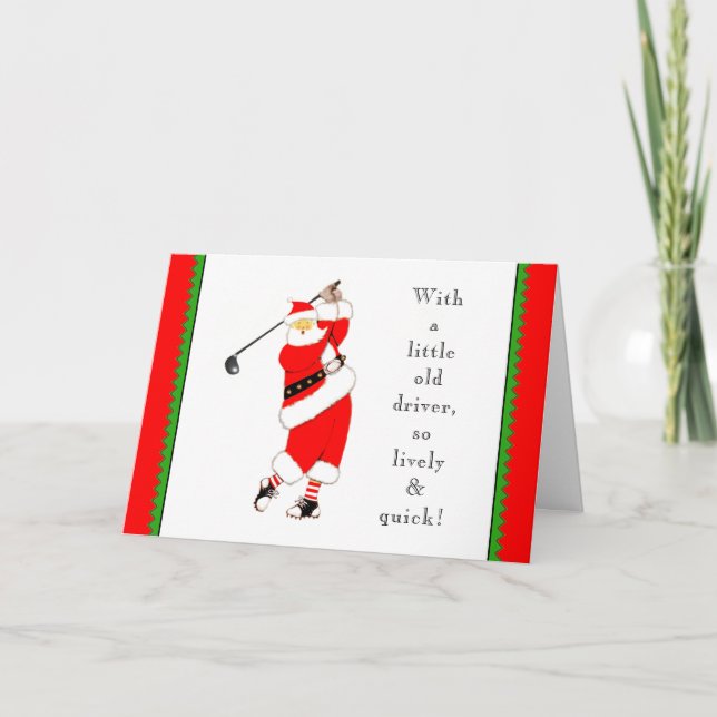 Carte de vacances de Noël de golf (Devant)
