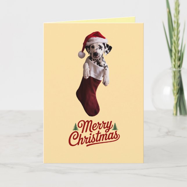 Carte de vacances de Noël en Dalmatie (Devant)
