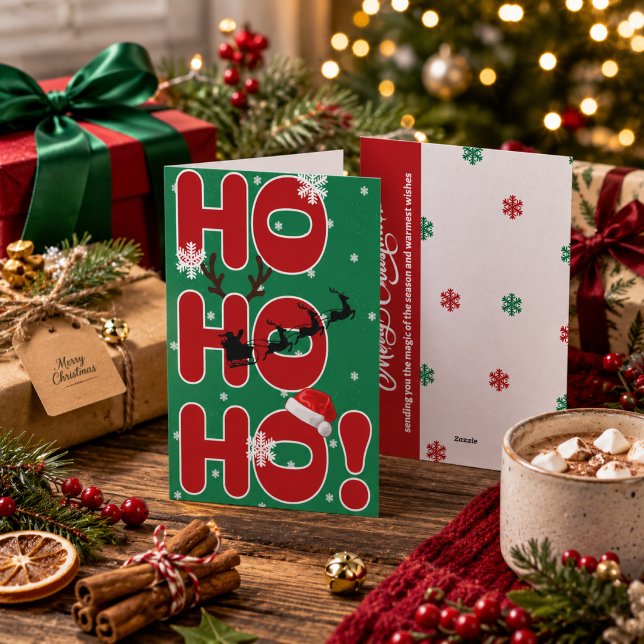 Carte de vacances de Noël Ho Ho Ho  (Créateur téléchargé)