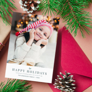 carte de vacances de noël minimale moderne