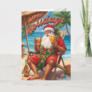 Carte de vacances de Noël Père Noël personnalisée