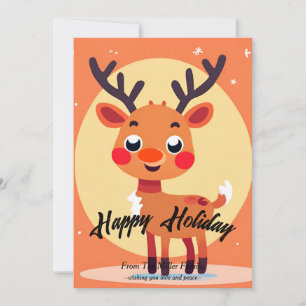 Carte de vacances de Noël Rudolph