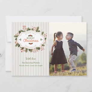 Carte de vacances de Noël traditionnelle