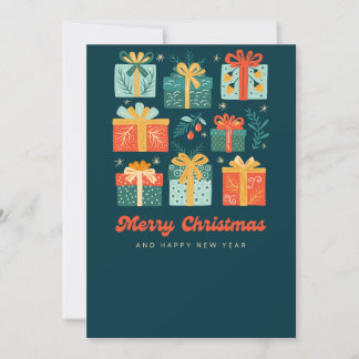 Carte de vacances de Noël verte