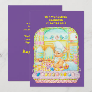 Carte de vacances de Pâques pour petits-fils