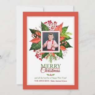 Carte de vacances de photo de splendeur de Noël