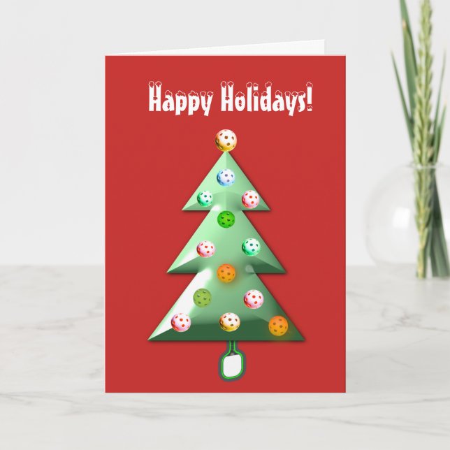 Carte de vacances de Pickleball (Devant)